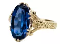 Bijoux vintage Anneau Sapphire Or jaune 8 carats vrc084x